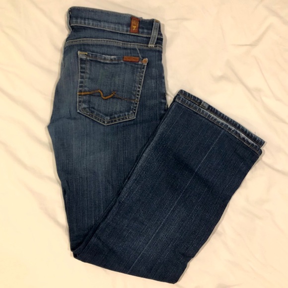 7 For All Mankind Flare Jeans - Size 27 EUC - Picture 5 of 10